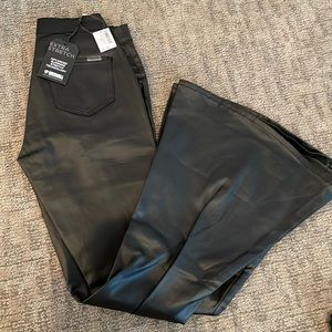 Rock&Roll denim Leather Bell bottoms